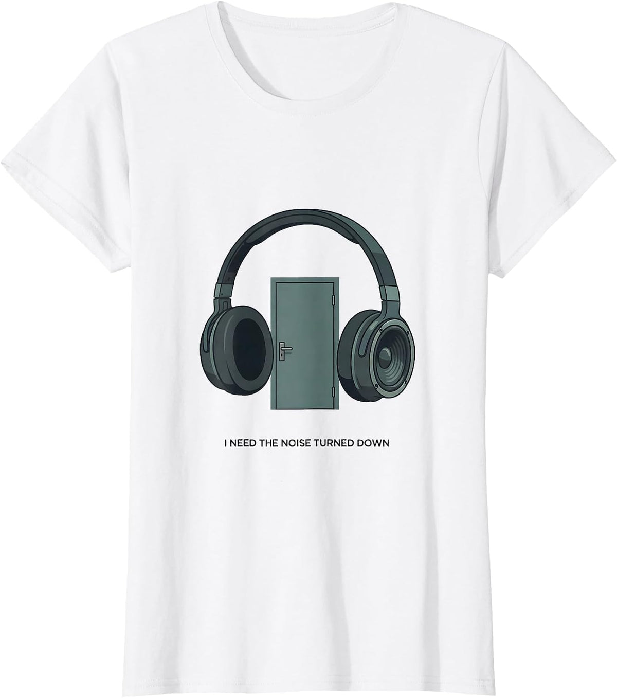 I Need The Noise Turned Down Funny Neurodiversity Awareness T-Shirt - White