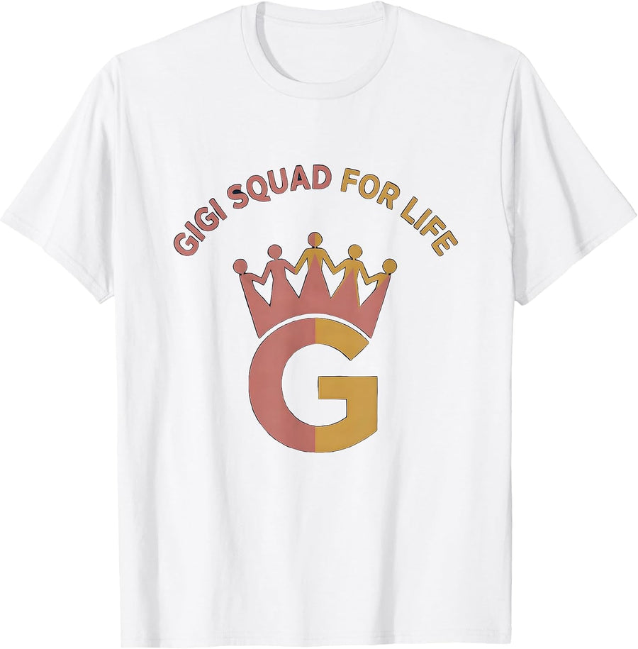 Men's Gigi Squad For Life Grandma Pride Design T-Shirt - White