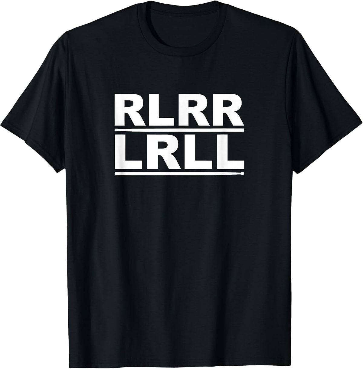 RLRR LRLL Drum Kit Drummer Paradiddle Musician RLRRLRLL T-Shirt - Black