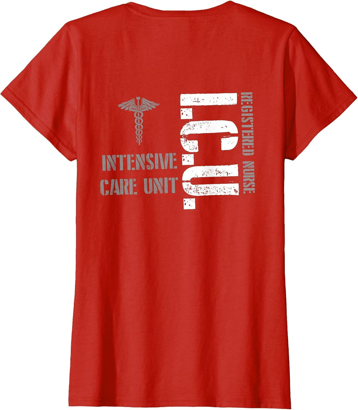 ICU Registered Nurse Intensive Care Unit RN Staff T-Shirt - Red