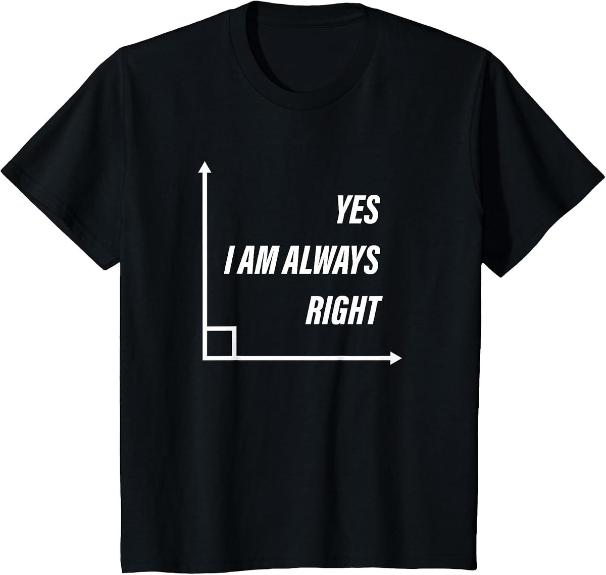 Funny Geometry Right Angle Math Mathematics Students Teacher T-Shirt - Black