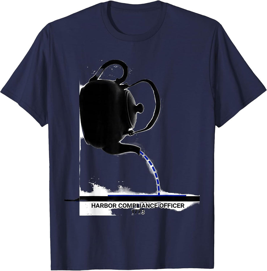Harbor Compliance Officer, 1773 Funny History Teacher 4th T-Shirt - Navy Blue