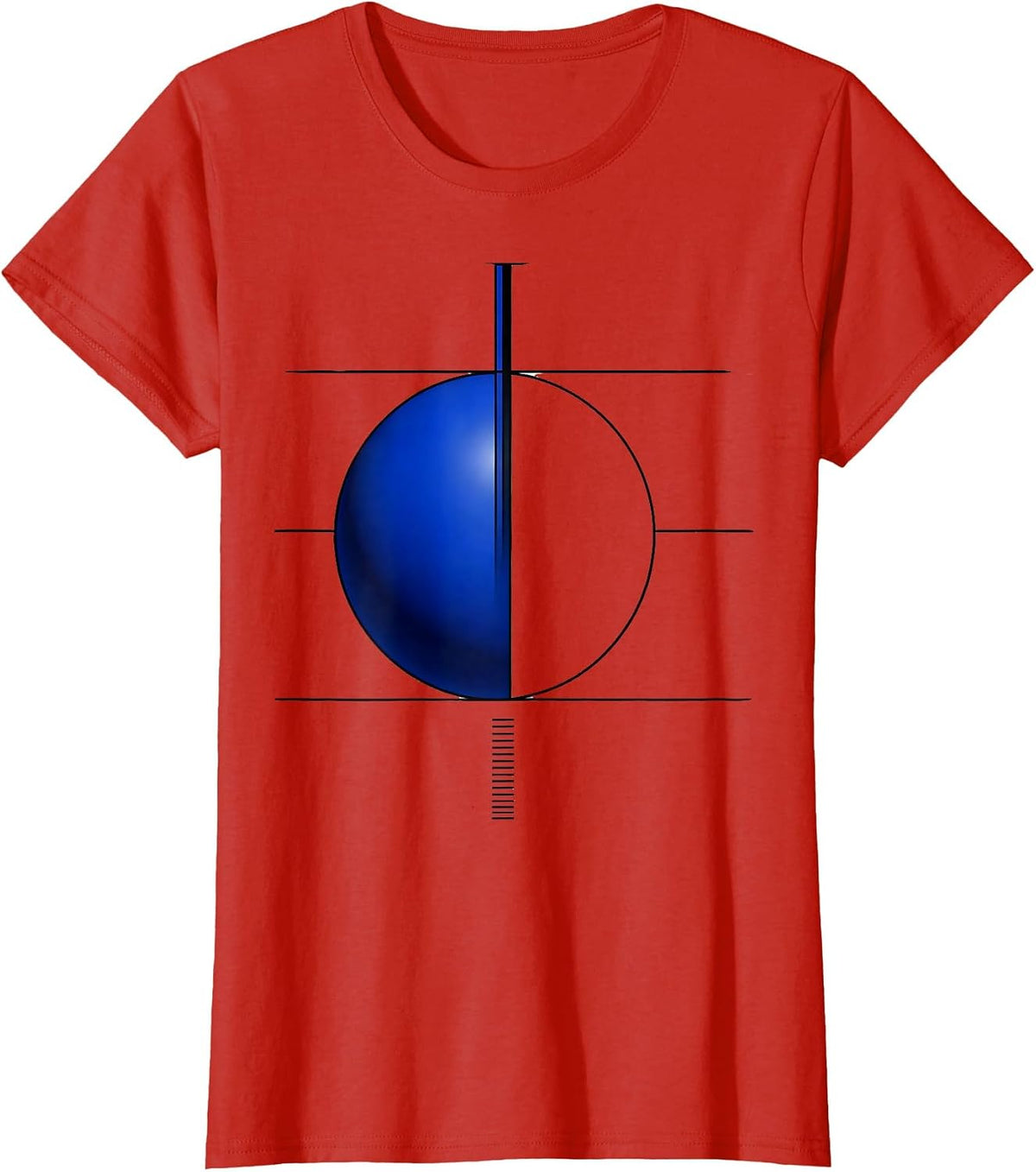 Lunar Phase Cycle Astronomy Graphic Science Teacher T-Shirt - Red
