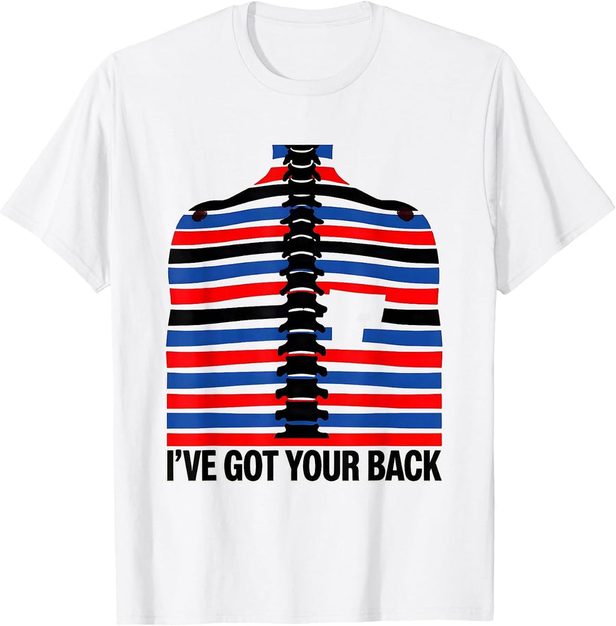 I've Got Your Back Geometric Chiropractor Physical Therapist T-Shirt - White