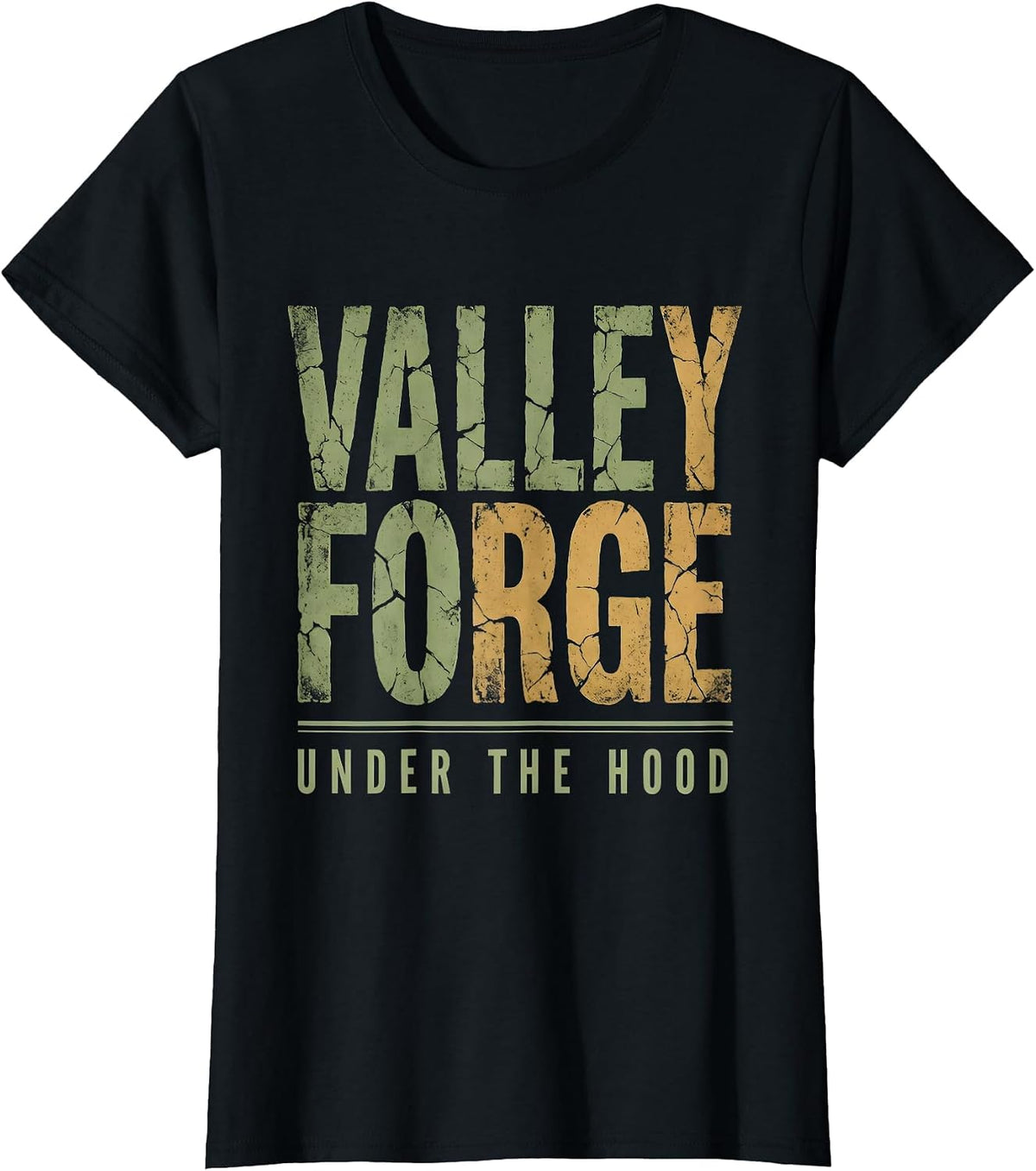 Valley Forge Under The Hood Automotive Design T-Shirt - Black