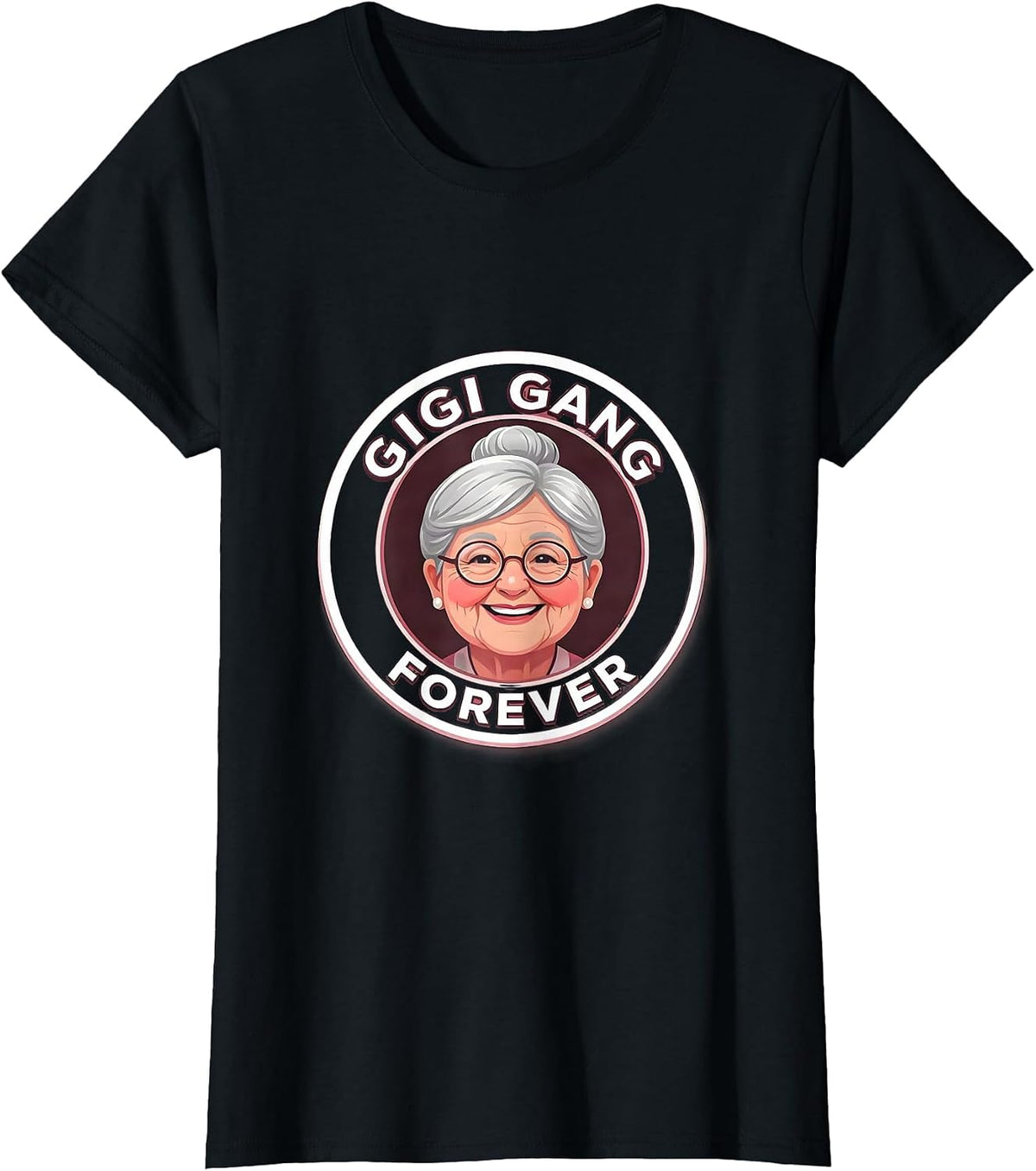 Women's Gigi Gang Forever Grandma Pride Design T-Shirt - Black