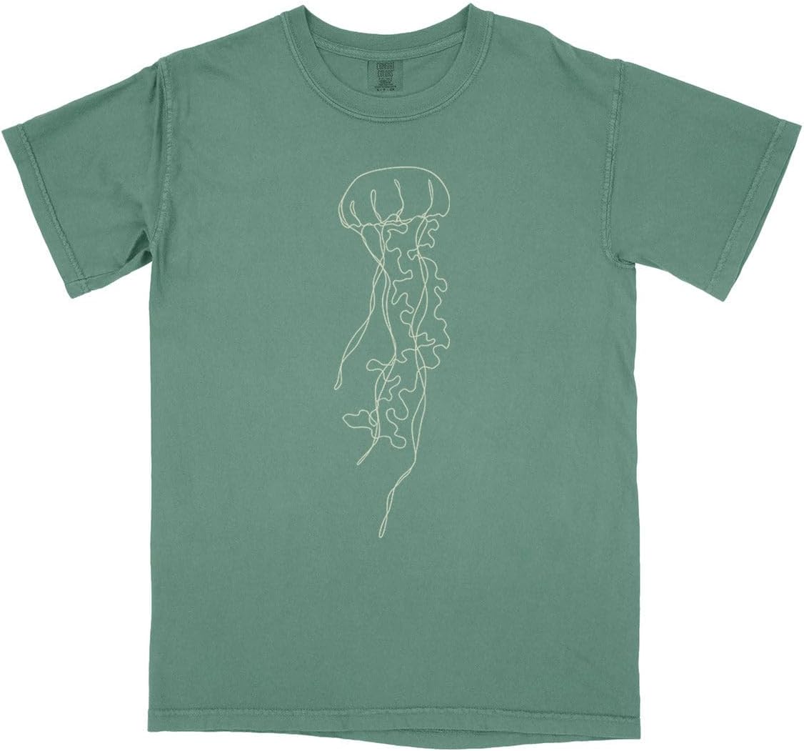 Simple Jellyfish Comfort Colors Short Sleeve Tee Unisex - Light Green