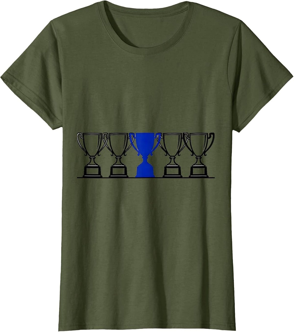 Women's Favorite Son In Law Trophy Cup Humor T-Shirt - Olive Green