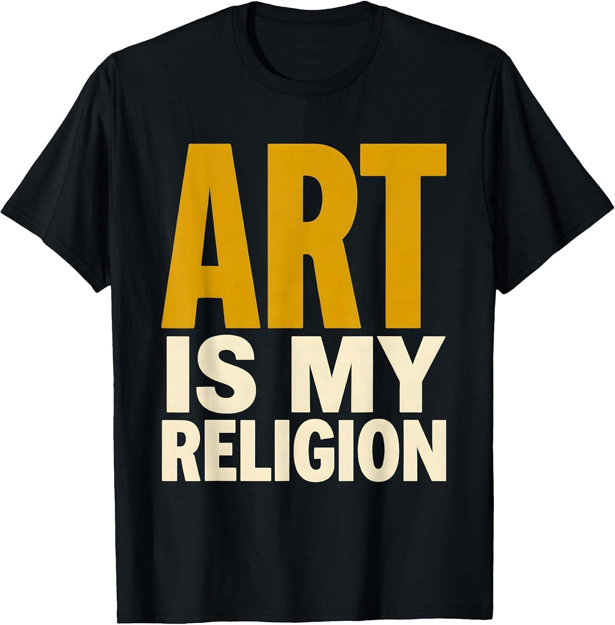 Men's Art Is My Religion Renaissance Inspired Design T-Shirt - Black