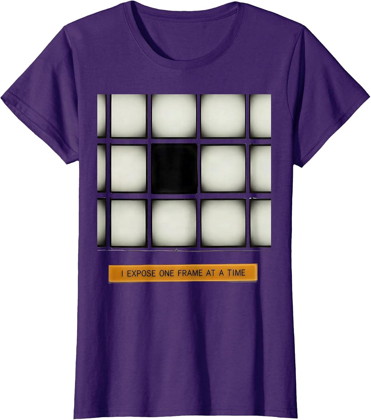 Women's I Expose One Frame At A Time Funny Photographer Gift Camera T-Shirt - Purple