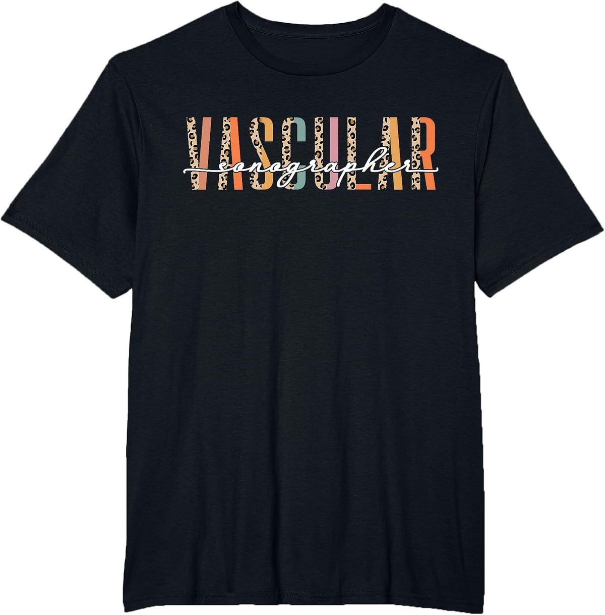Vascular Sonographer Sonography Vascular Ultrasound Funny T-Shirt - Black