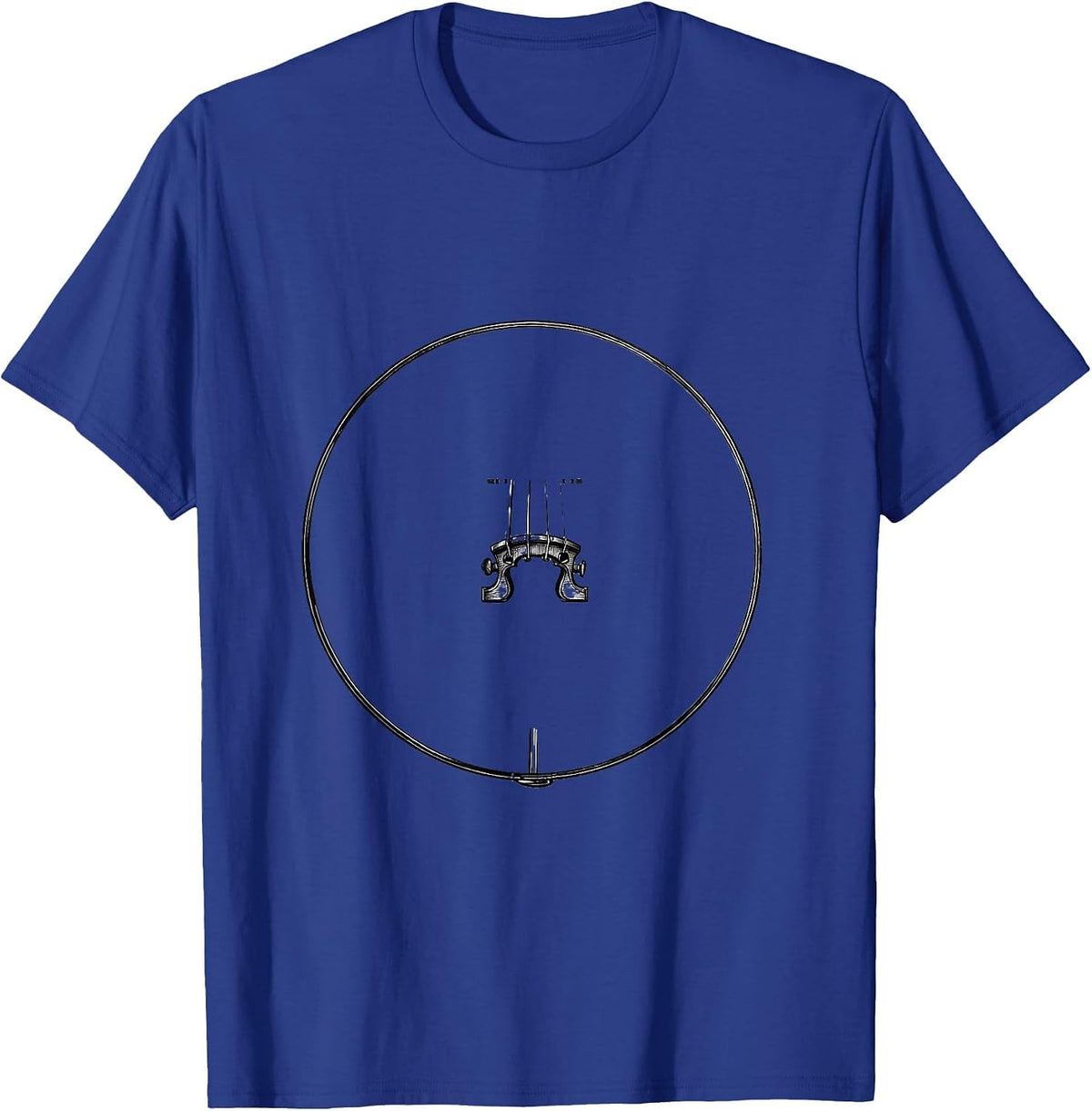 Double Bass Bridge Minimalist Band Musician Humor T-Shirt - Royal Blue