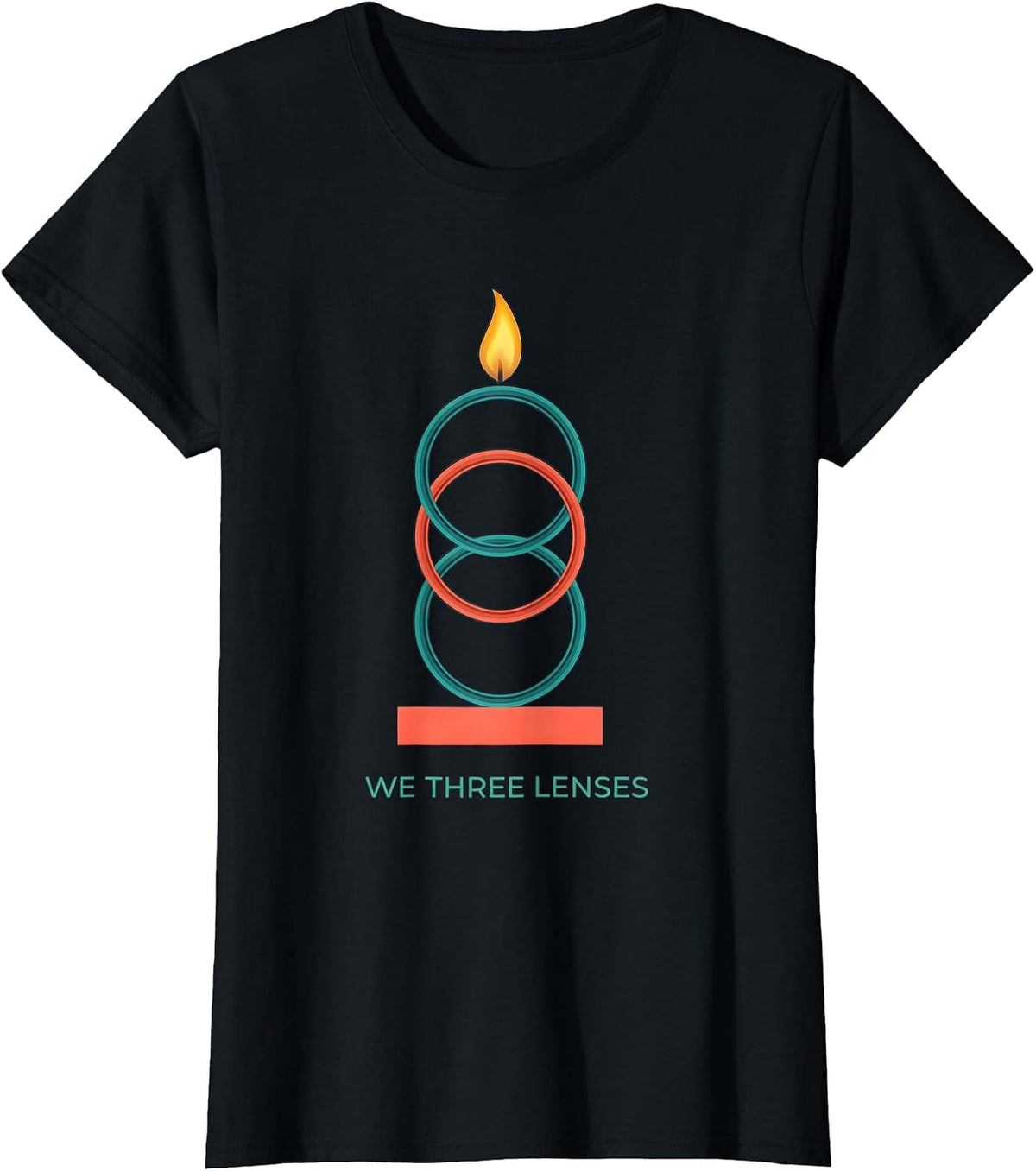 We Three Lenses Funny Optometrist Eye Doctor Christmas Humor T-Shirt - Black
