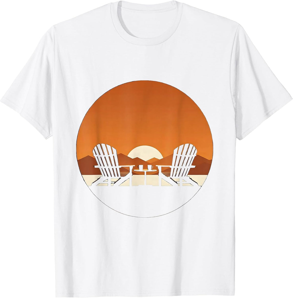 Men's School Counselor Two Chairs Coffee Illustration T-Shirt - White