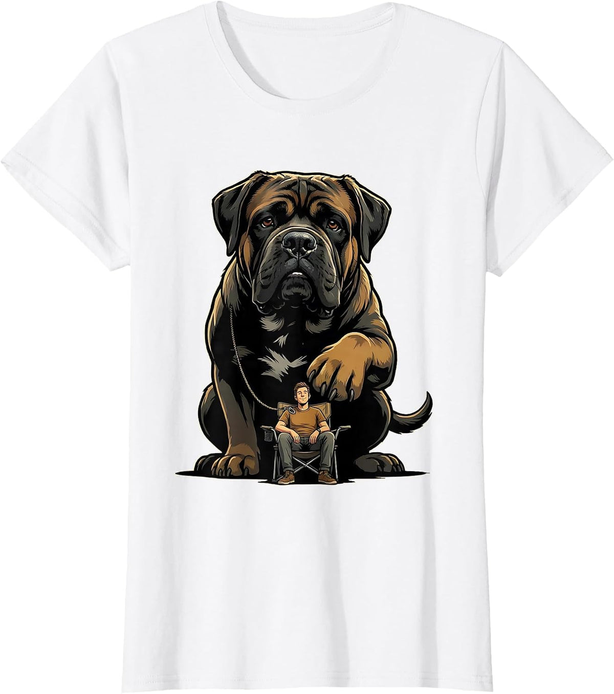 Cane Corso Cartoon Dog Owner Humor T-Shirt - White