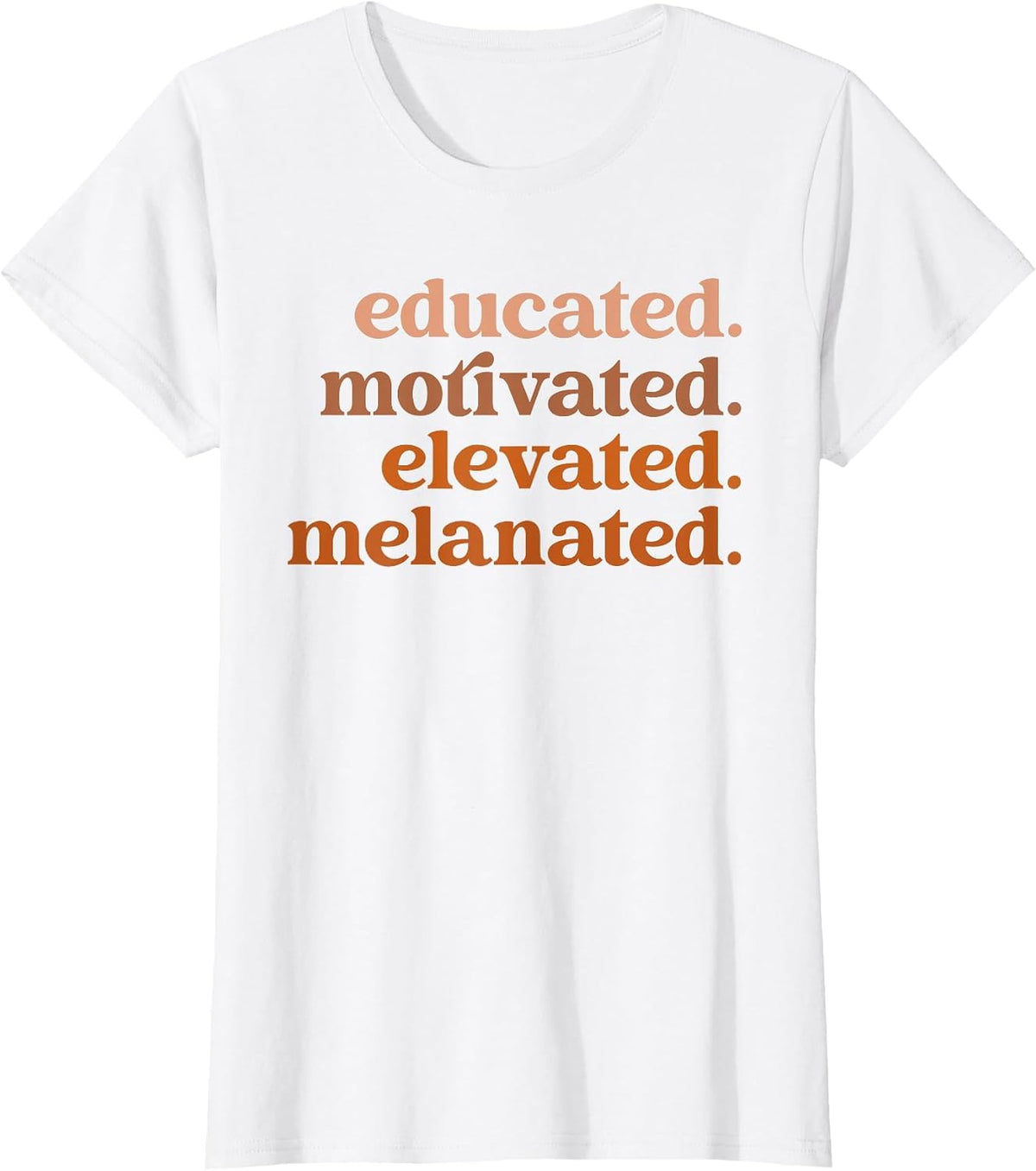 Educated Motivated Elevated Melanated, Black Teacher T-Shirt - White