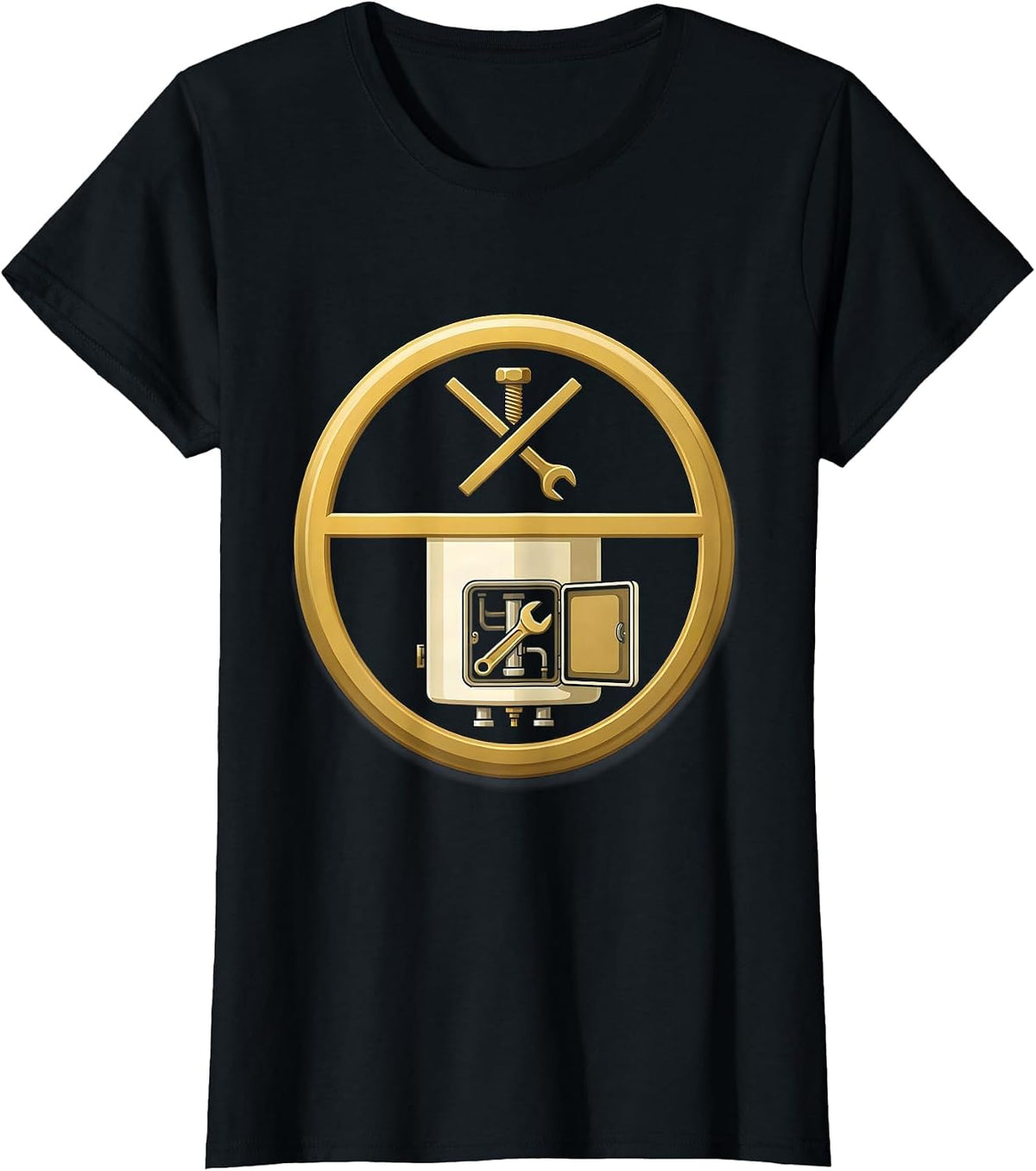 Sealed Plumbing Badge Funny Plumber Dad Joke Gift T-Shirt - Black