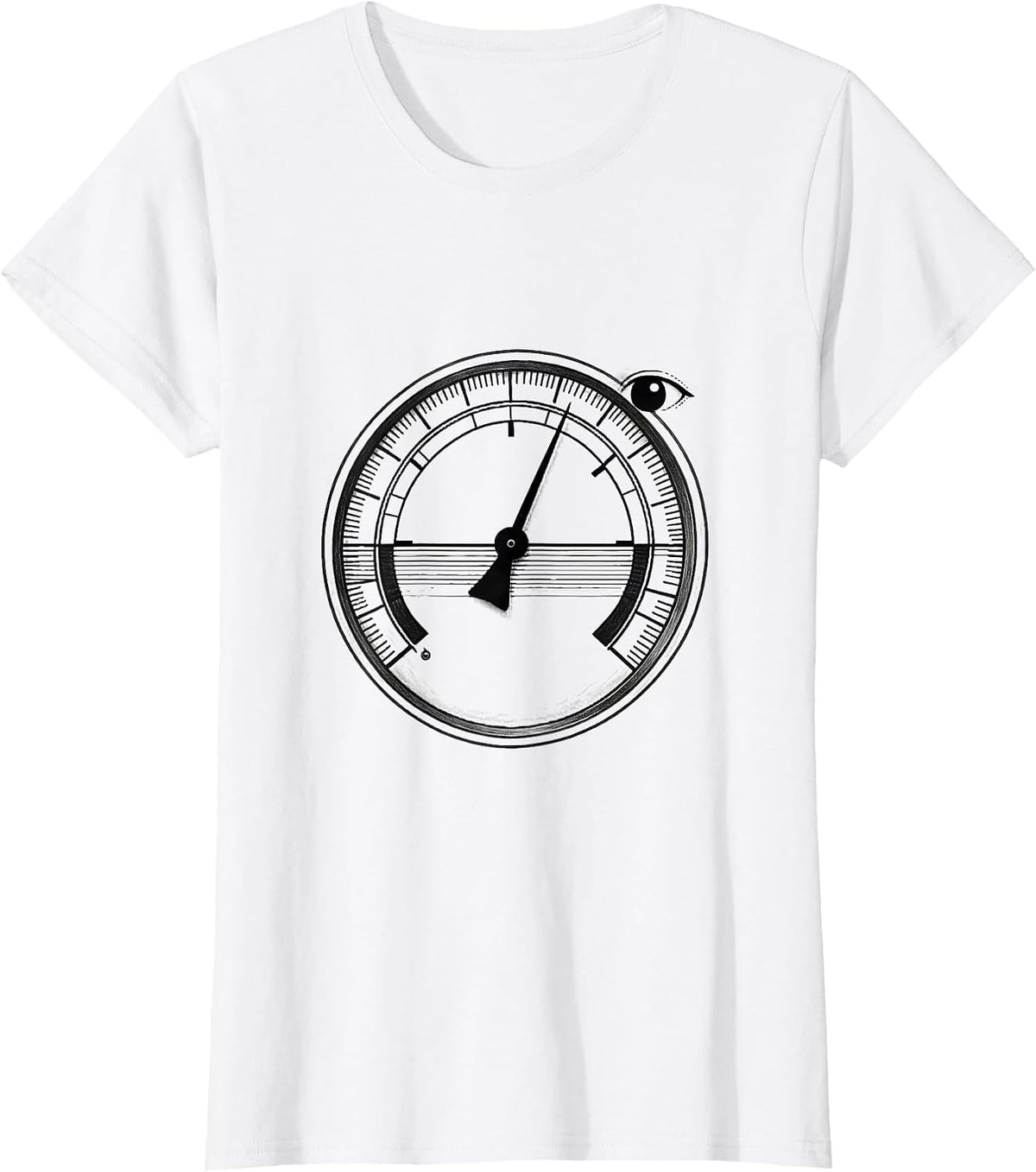 Women's Minimal Pressure Gauge Funny Plumber Pipefitter Gift T-Shirt - White