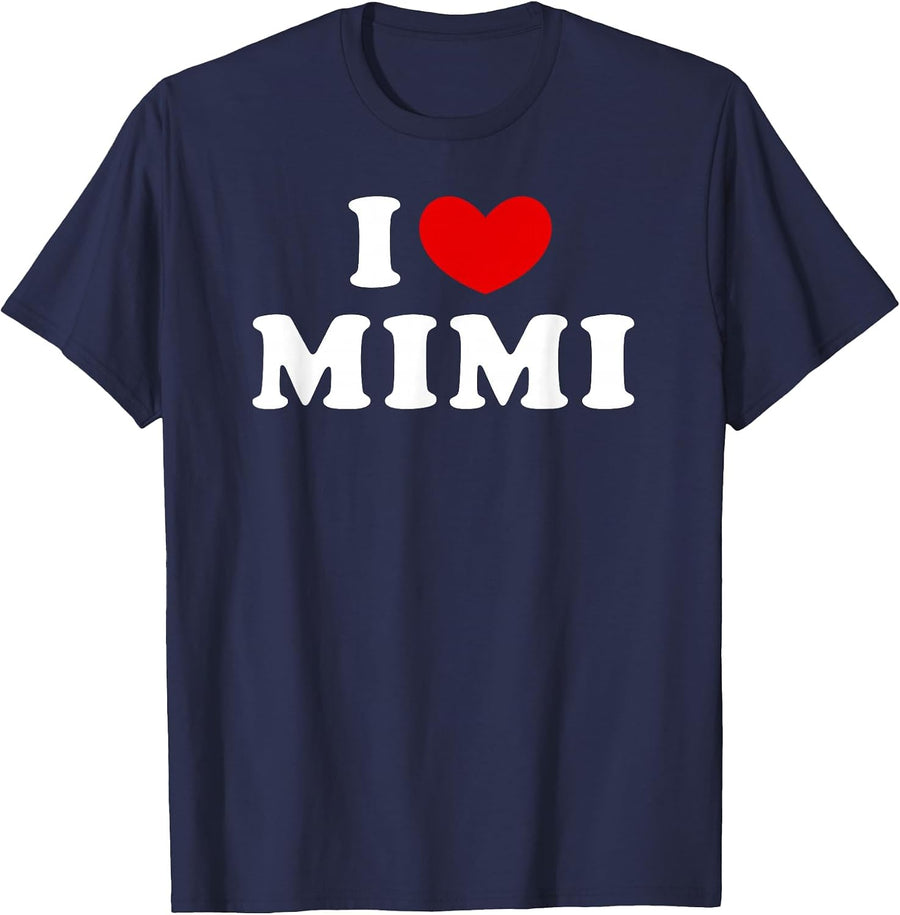 I Love Mimi, I Love Mimi T-Shirt - Navy Blue
