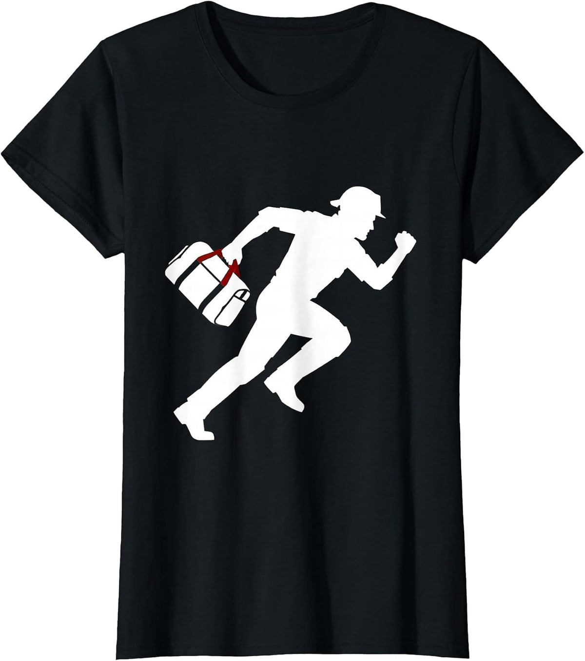 EMT Paramedic Sprinting Trauma Bag Graphic T-Shirt - Black