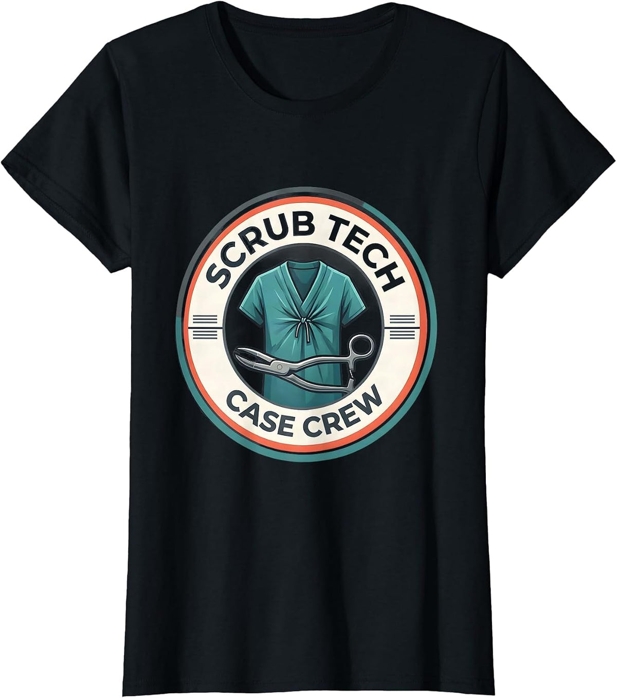 Women's Scrub Tech Case Crew Funny Surgical Tech Scrub Tech Gift T-Shirt - Black
