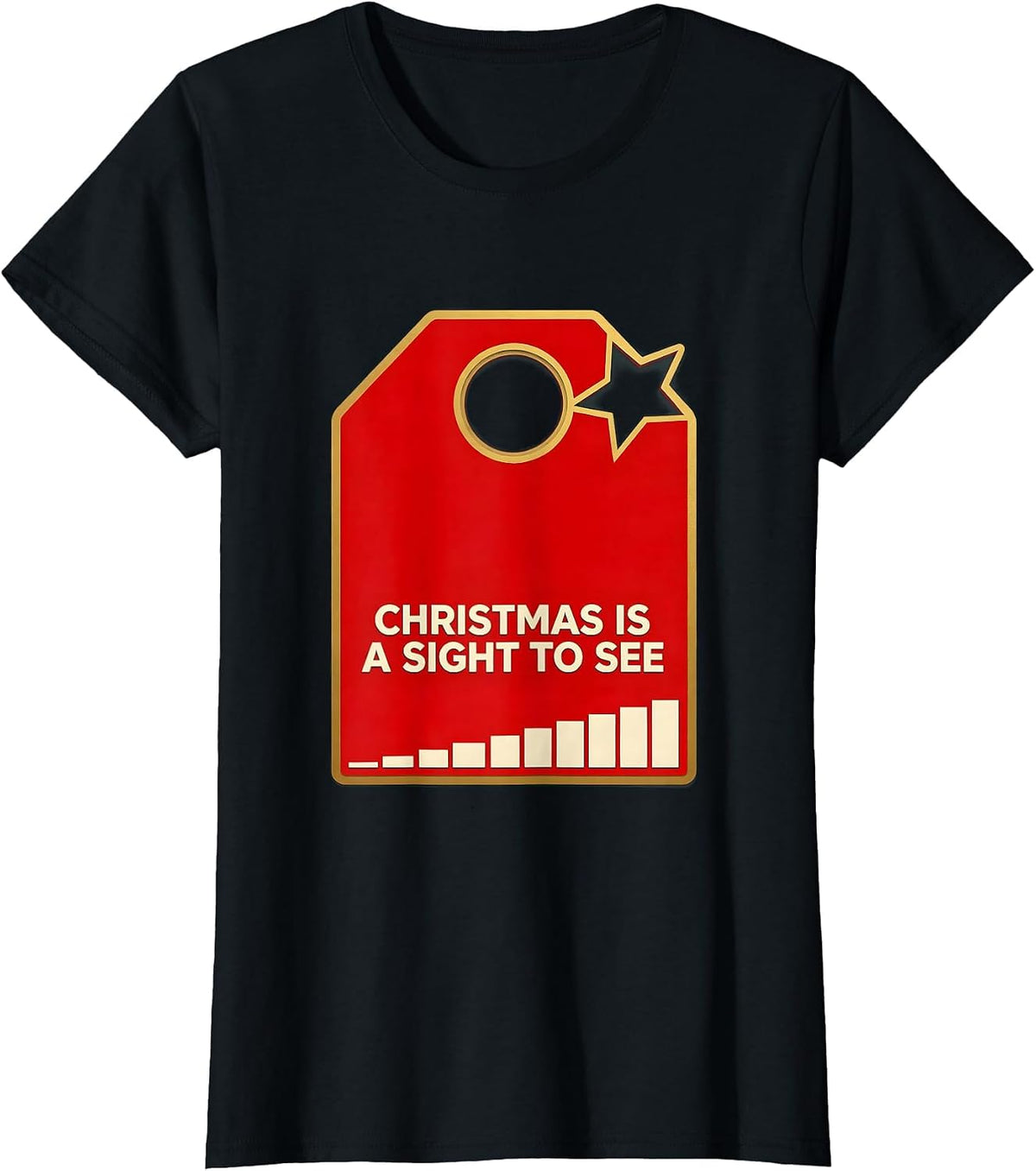 Christmas Is A Sight To See Funny Optometrist Eye-Care T-Shirt - Black