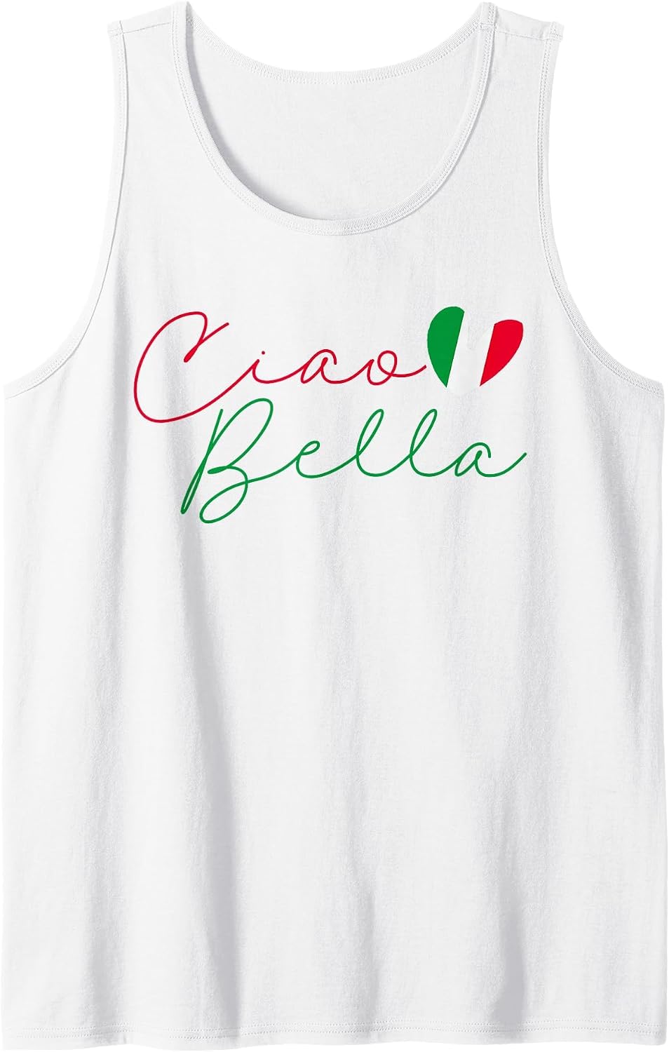 Flag Italy Italian Ciao Bella Tank Top - White