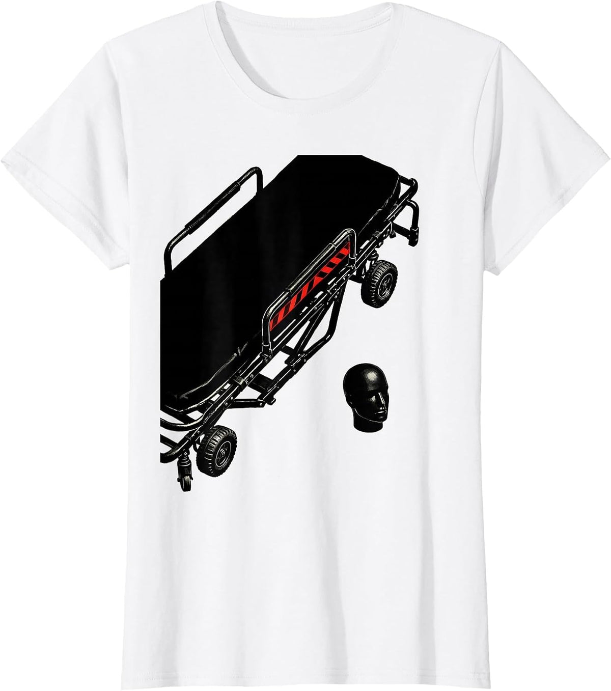 Oversized Stretcher Mannequin Head Swiss International EMT T-Shirt - White