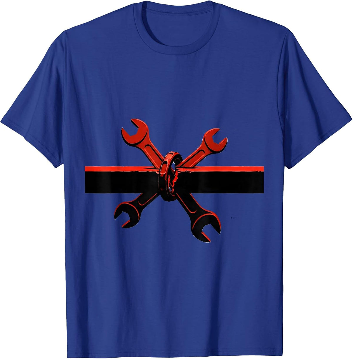 Men's Broken Drive Shaft Mechanic Oilfield Worker Patriotic T-Shirt - Royal Blue
