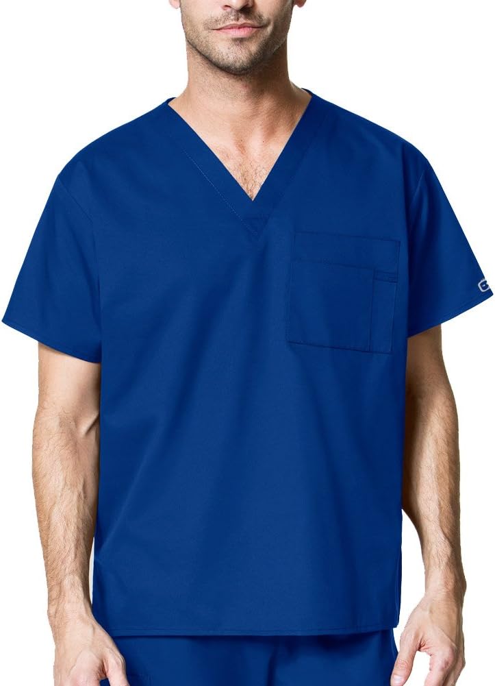 Wink WonderWORK Unisex V-Neck Scrub Top - Galaxy Blue