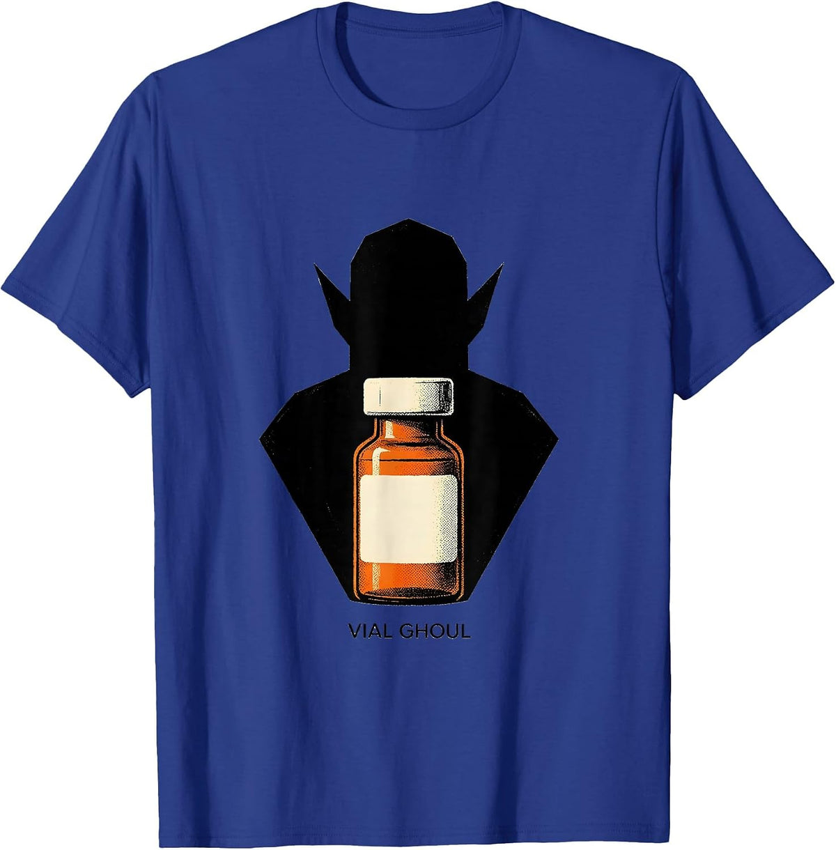 Vial Ghoul Geometric Pharmacy Halloween Pharmacist Tech Crew T-Shirt - Royal Blue