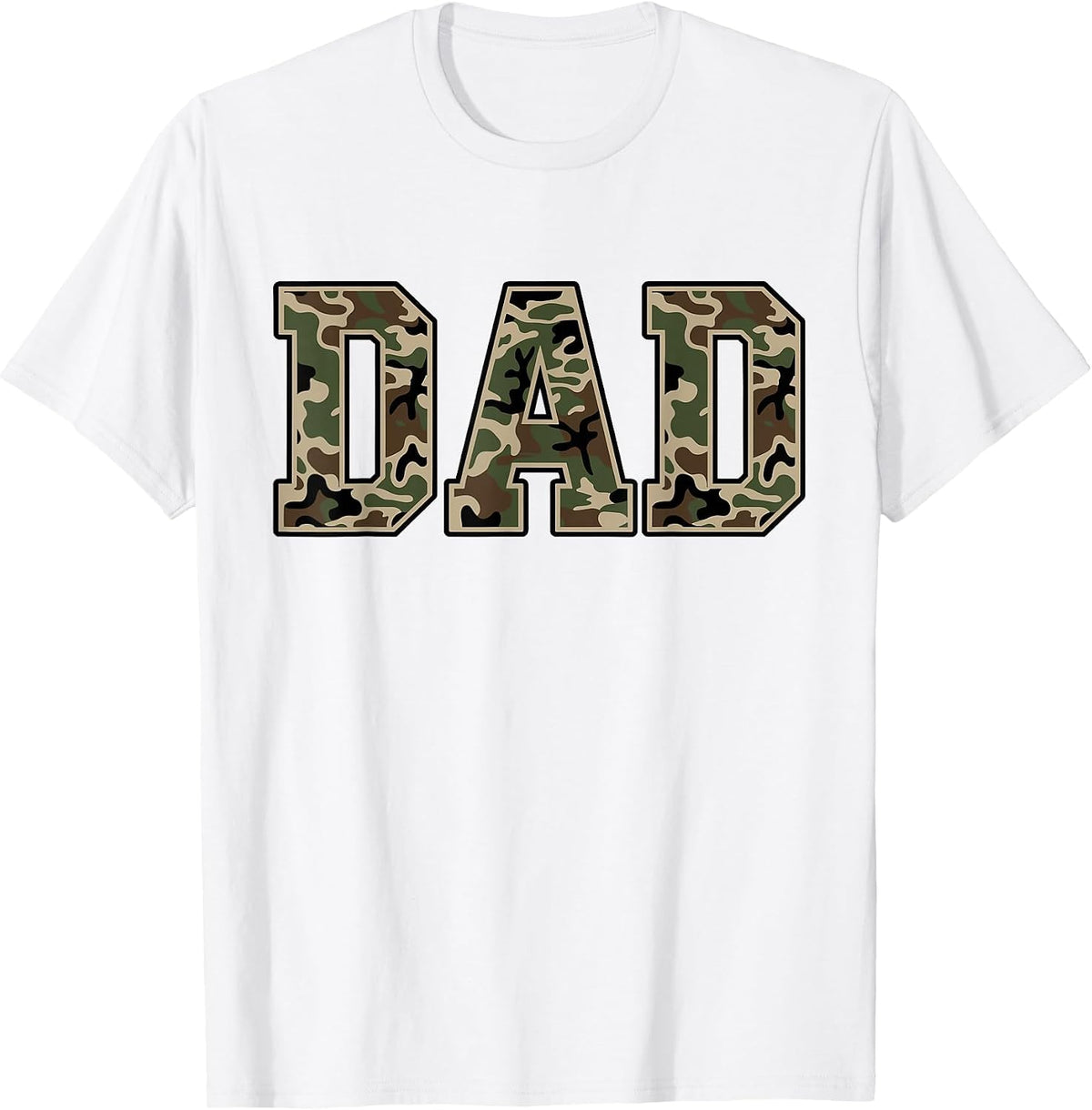 Vintage Camo Duck Hunting Dad Old Camo Dad T-Shirt Tee for Men Hunters - White