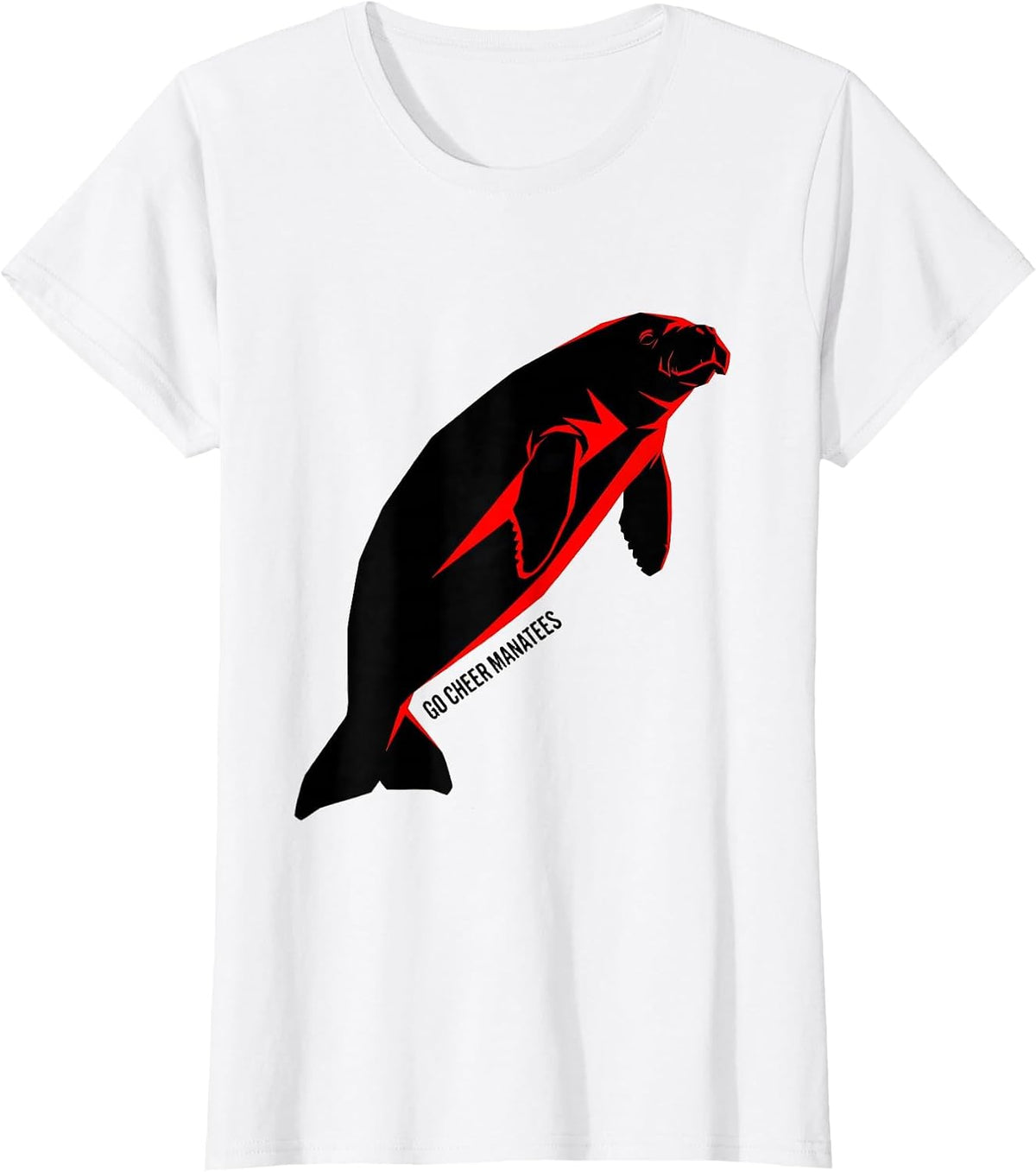 Go Cheer Manatees Constructivist Poster Fan Pride Spirit T-Shirt - White