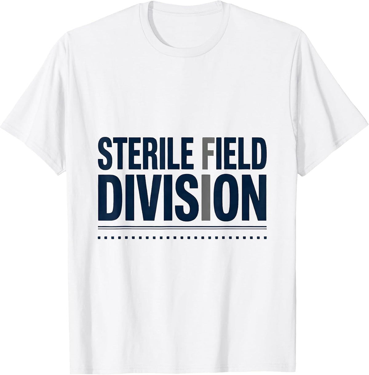 Men's Sterile Field Division Minimalist Surgical Tech Occupational T-Shirt - White
