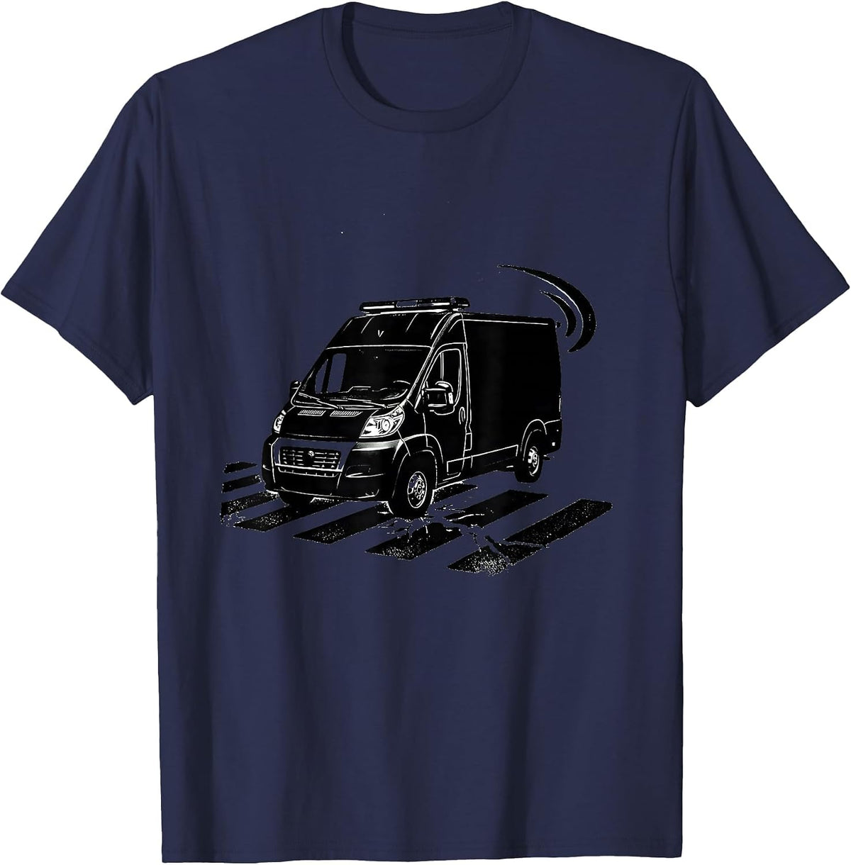 Ambulance Stamp EMT Paramedic EMS Humor T-Shirt - Navy Blue