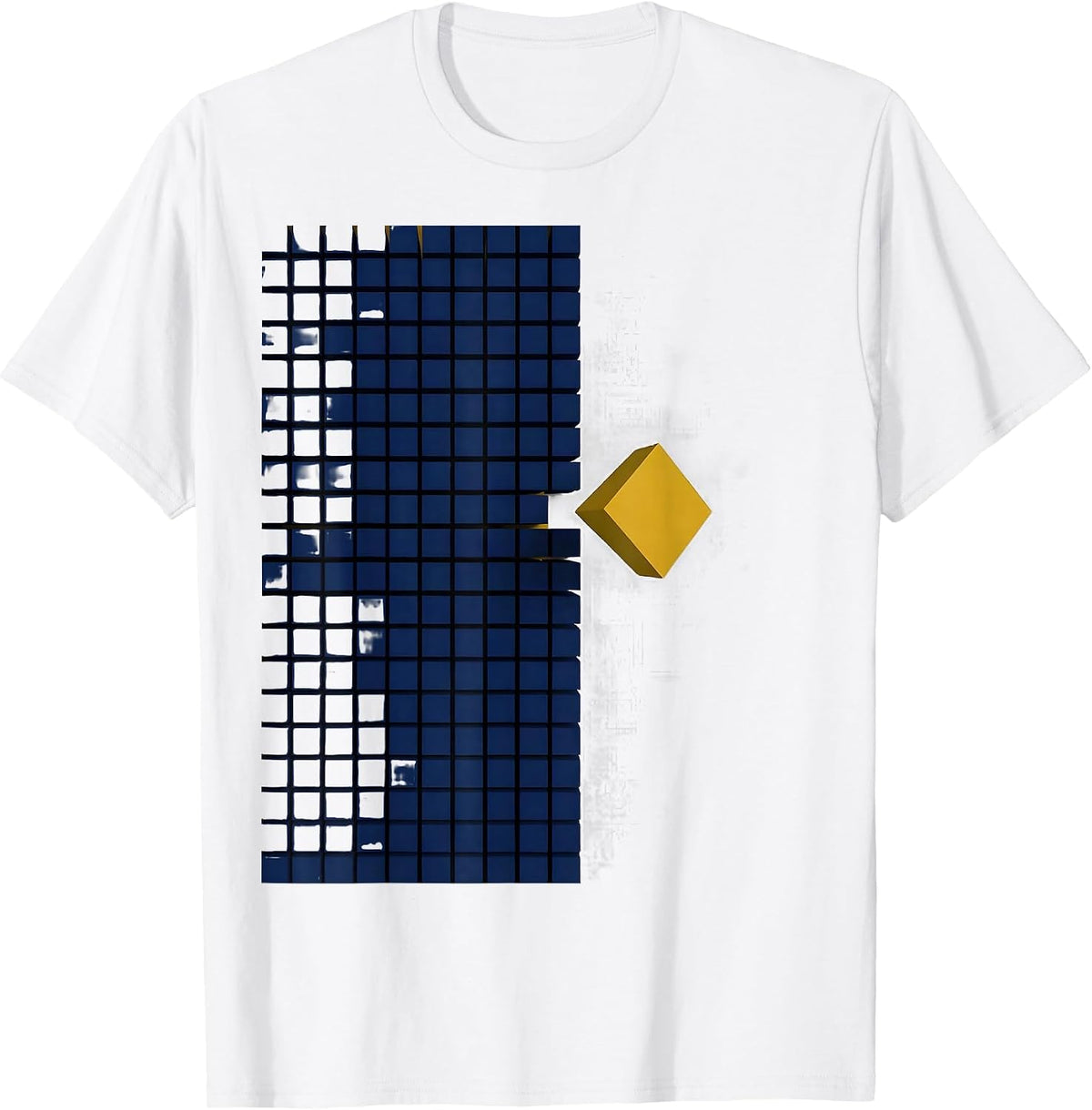 Men's Grid Geometry History Teacher Funny Classroom Humor T-Shirt - White