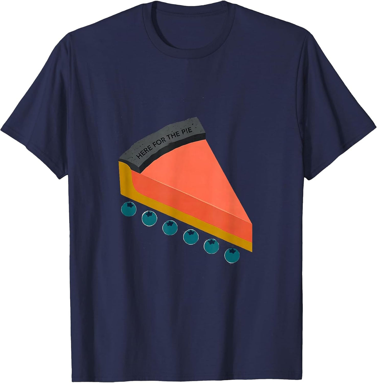 Here For The Pie Funny Thanksgiving Matching Family Holiday T-Shirt - Navy Blue