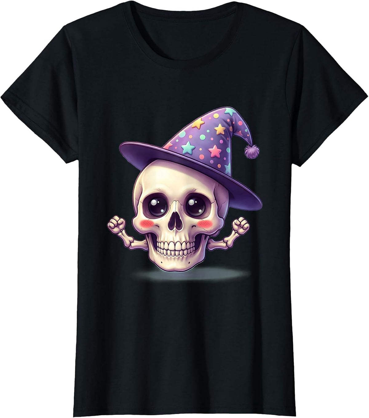 Women's Proud Dunce Skull Funny Gothic Humor Graphic T-Shirt - Black