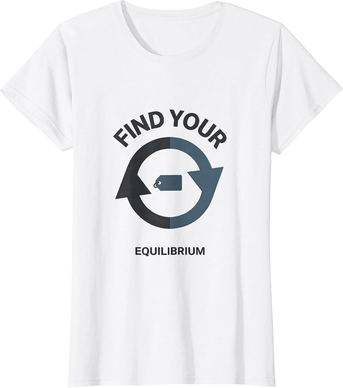 Find Your Equilibrium Minimalist Chemistry Teacher Science T-Shirt - White