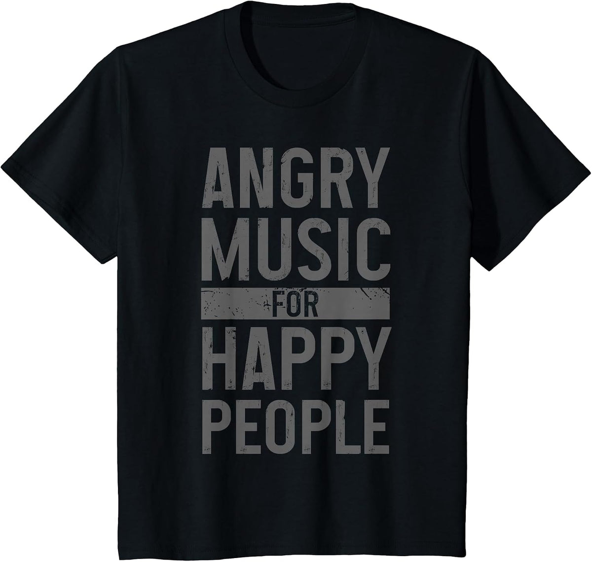 Metal Head Angry Music Happy People Metal Fan Metalhead T-Shirt - Black