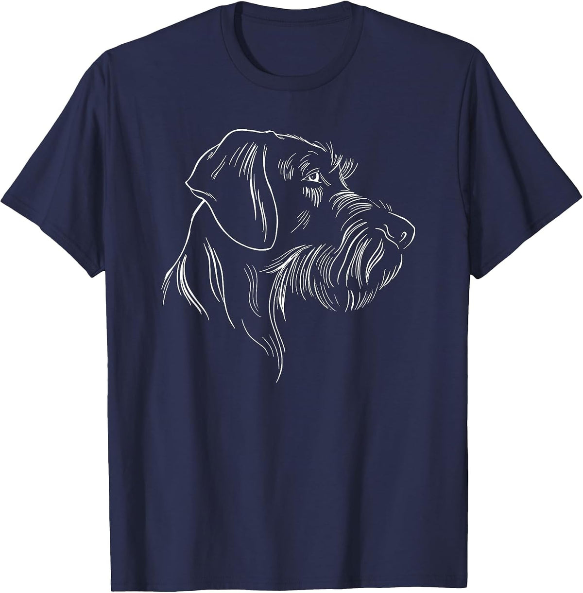 German Wire Hair German Wirehaired Dog T-Shirt - Navy Blue