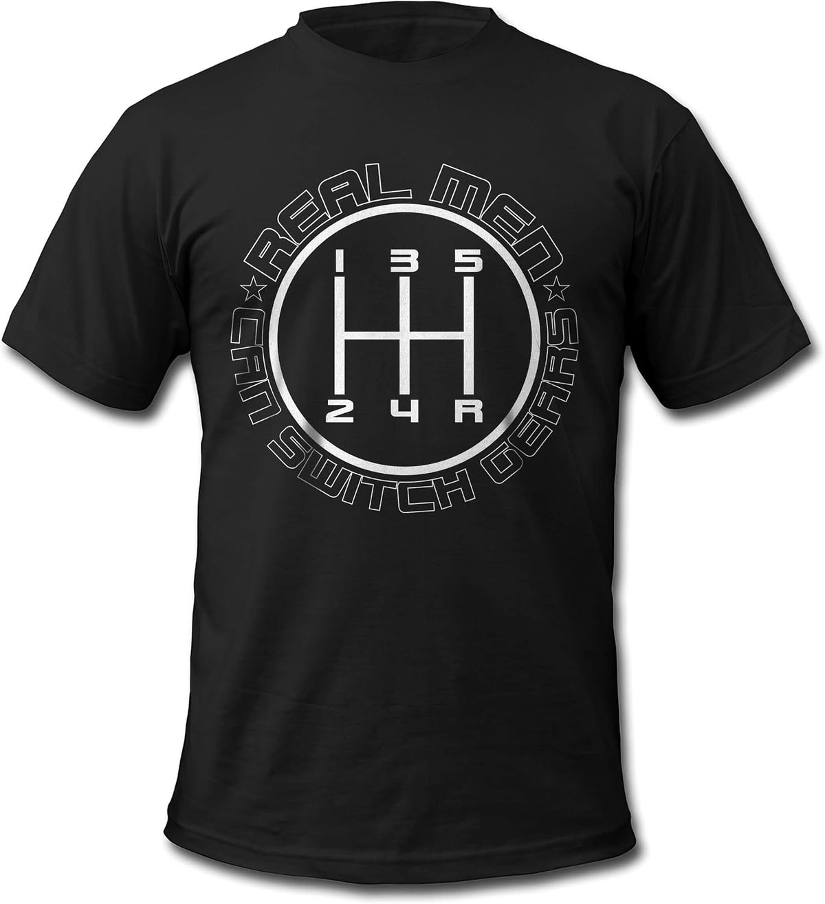 Real Men Can Switch Gears T-Shirt Men Garage Culture Fan Art - Black