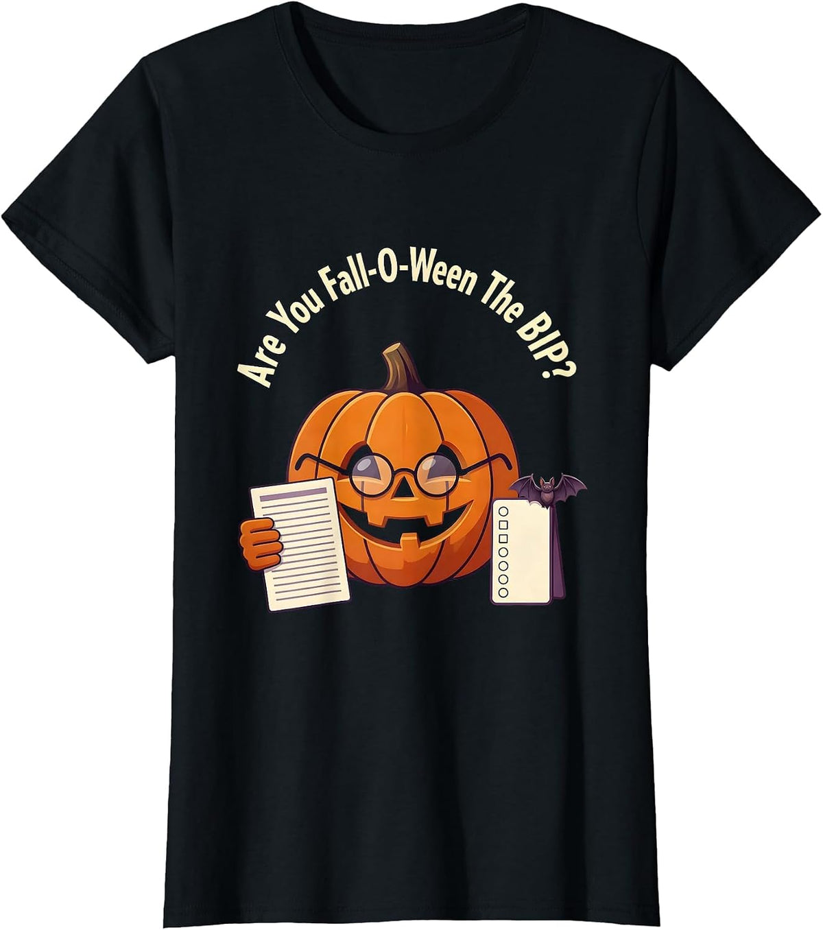 Are You Fall-O-Ween The BIP Funny Teacher Halloween T-Shirt - Black