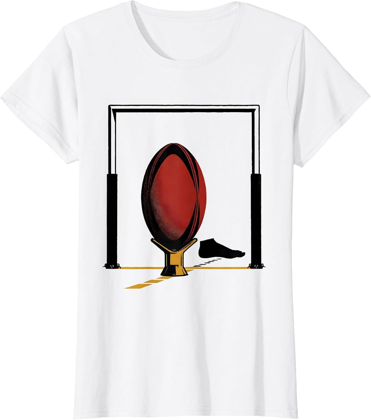 Women's Rugby Kicking Skill Tee Kicker Fan Humor T-Shirt - White