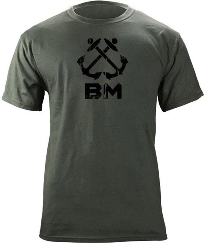 USAMM Officially Licensed Vintage Navy Boatswain's Mate Rating Veteran T-Shirt - Green