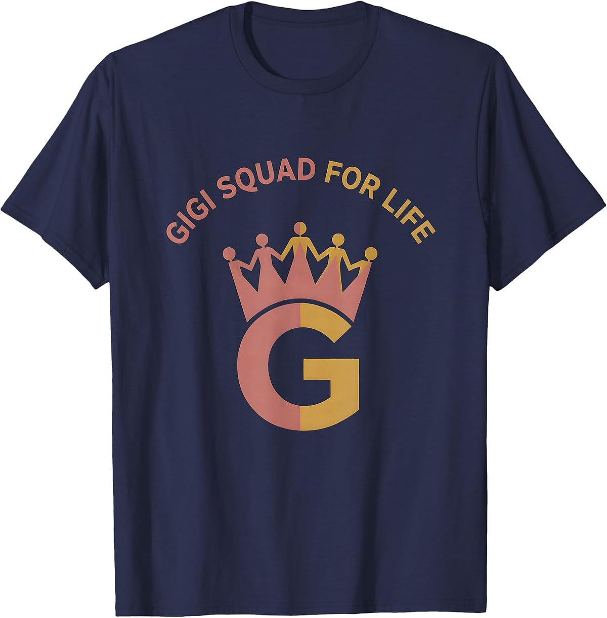 Men's Gigi Squad For Life Grandma Pride Design T-Shirt - Navy Blue