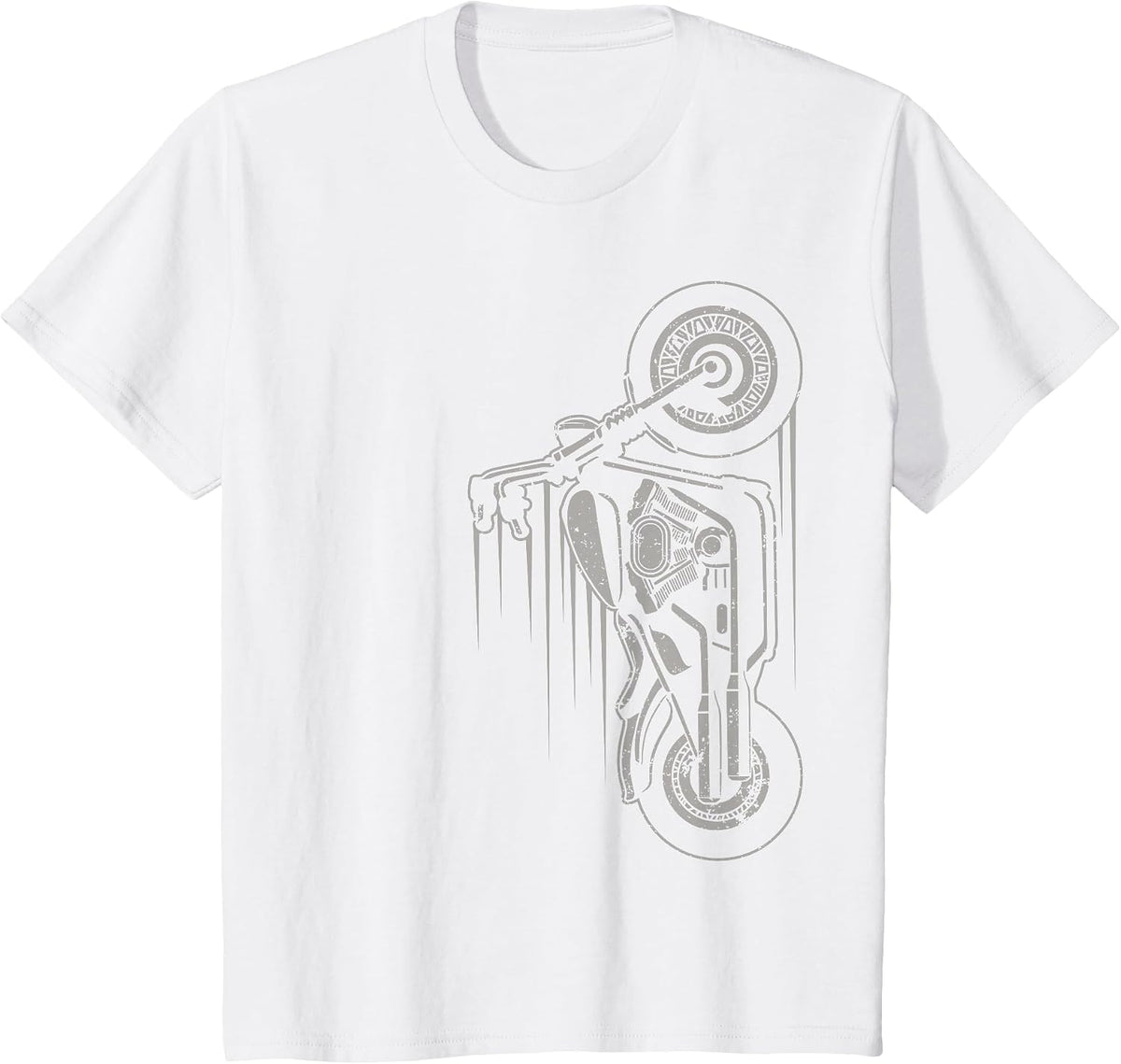 Low Rider Chopper Bike Motorcycle Rider Biker Men Husband T-Shirt - White