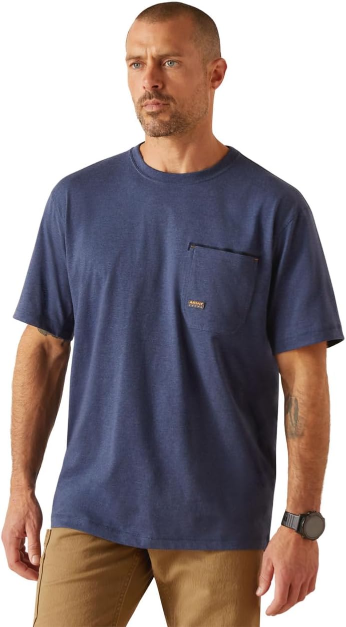 ARIAT Work Rebar Workman Born for This T-Shirt - Navy Heather\/Usa