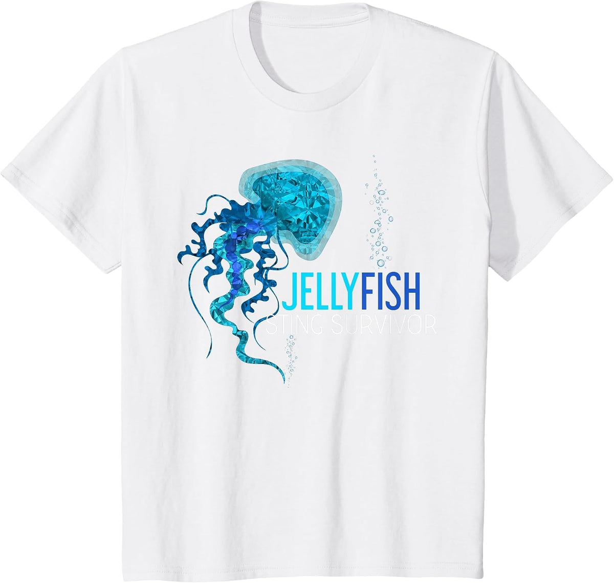 Jellyfish Nettle Survivor Funny Sea Creature Jellyfish T-Shirt - White