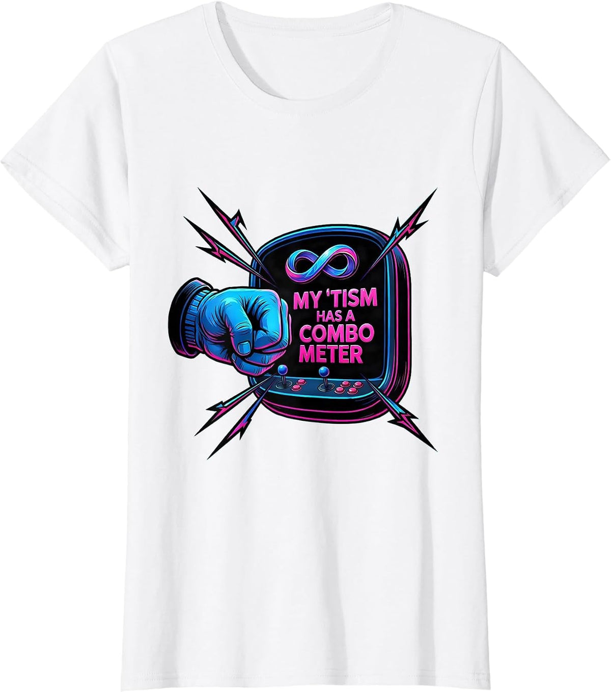 My 'Tism Has A Combo Meter Funny Autistic ADHD Meme Humor T-Shirt - White